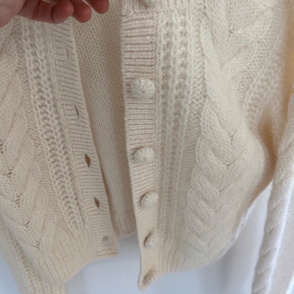 & OTHER STORIES Cropped Cable Knit Cardigan SZ: small - Picture 6 of 7